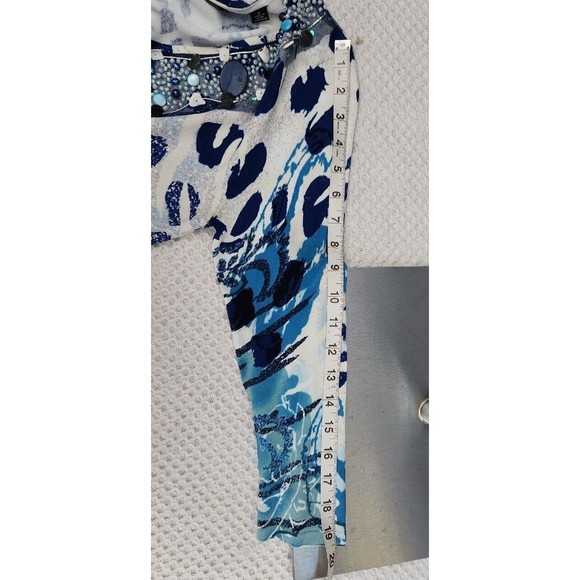 Motive FLATTERING Long Cut V-Neck Sweater Sz L Embellished Bit of Bling NICE TOP - Picture 10 of 14